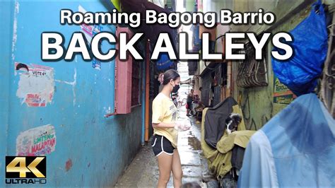 Roaming around Back Alleys in Bagong Barrio Caloocan City [4K].